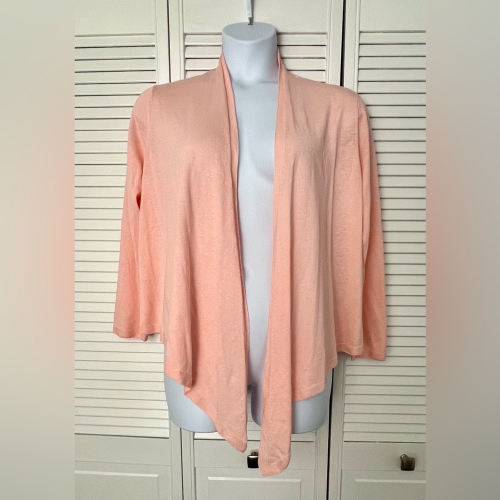 J. Jill Pearl Pink tie-front cardigan. Size 1X, NWT, never worn.